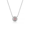 MILESTONE MORGANITE HALO PENDANT IN SILVER