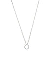 OPAL GLOW BLUE CREATED OPAL CIRCLE PENDANT SILVER