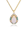 GEORGINI WISTERIA CREATED OPAL FLORIBUNDA PENDANT GOLD