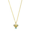 OPAL GLOW BLUE CREATED OPAL KOALA PENDANT GOLD