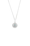 OPAL GLOW BLUE CREATED OPAL HAMSA MEDALION SILVER