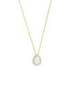 OPAL GLOW ROZELLE WHITE CREATED OPAL PENDANT GOLD
