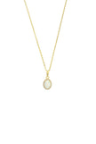 OPAL GLOW BLACKWATTLE WHITE CREATED OPAL PENDANT GOLD