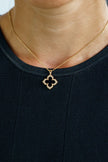 GEORGINI MIDNIGHT VELVET BLACK AGATE FAIRWATER PENDANT GOLD