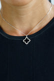 GEORGINI MIDNIGHT VELVET BLACK AGATE FAIRWATER PENDANT SILVER