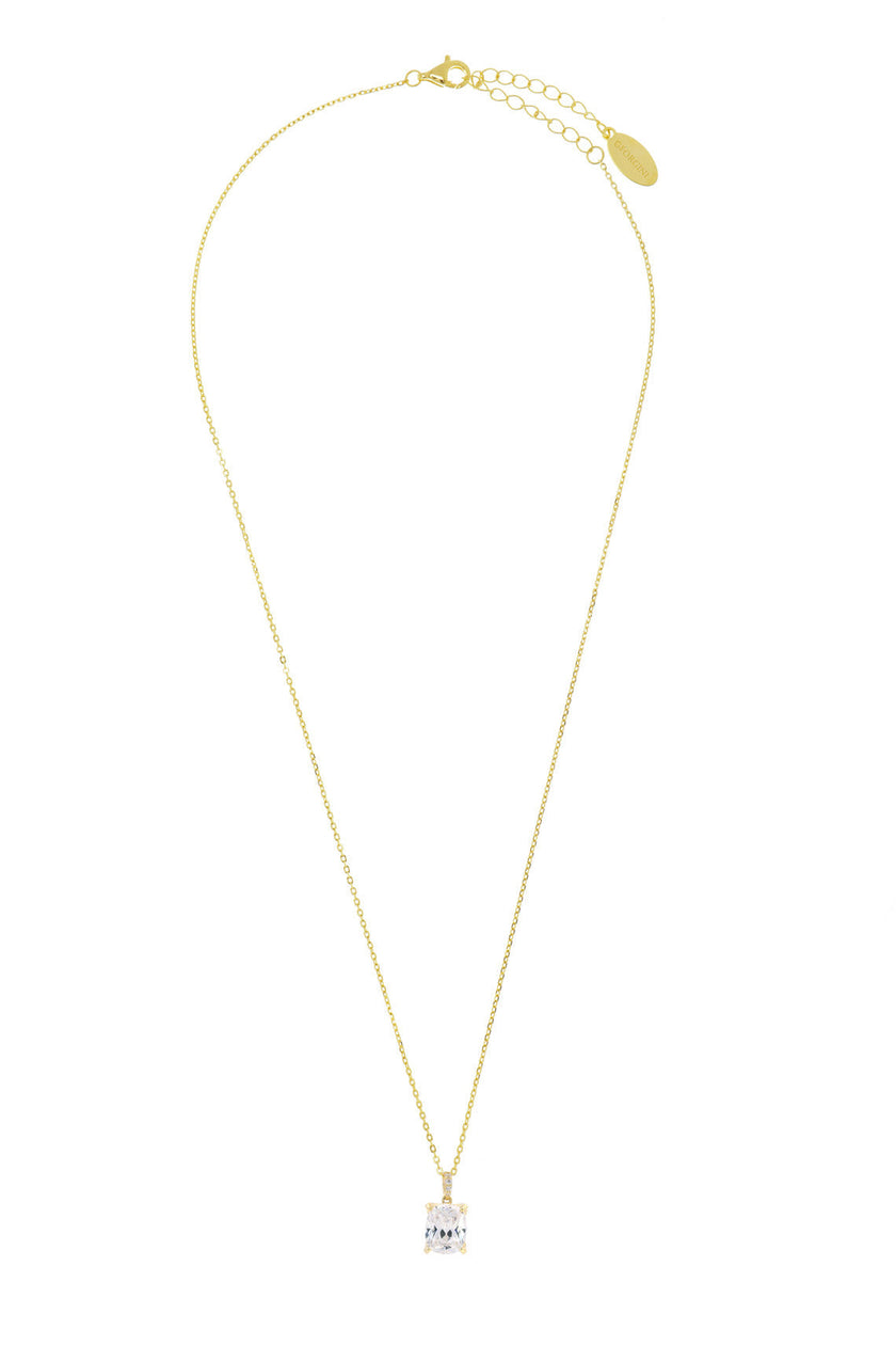SYDNEY SOIRÉE  ELAINE CUSHION CUT PENDANT GOLD