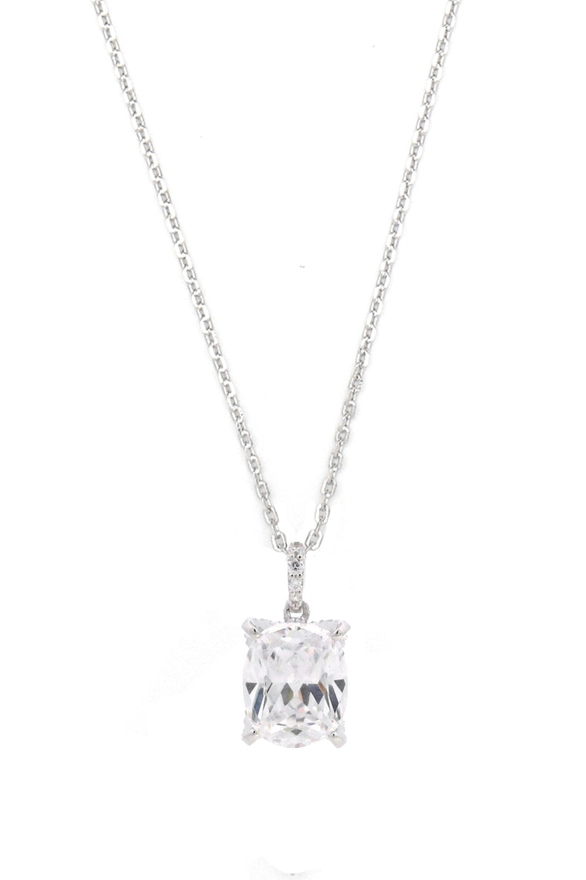 SYDNEY SOIRÉE  ELAINE CUSHION CUT PENDANT SILVER