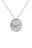 GEORGINI MIDNIGHT VELVET LIMITED EDITION SELENE TWO-TONE MOONLIGHT OVAL PENDANT