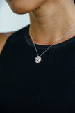 GEORGINI MIDNIGHT VELVET LIMITED EDITION SELENE TWO-TONE MOONLIGHT OVAL PENDANT