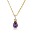 GEORGINI WISTERIA PENDANT AMETHYST CZ GOLD