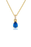 GEORGINI WISTERIA PENDANT BLUE TOPAZ CZ GOLD