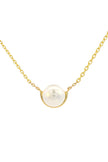 ADAGIO CRESCENT NINE-2-FIVE PEARL NECKLACE GOLD