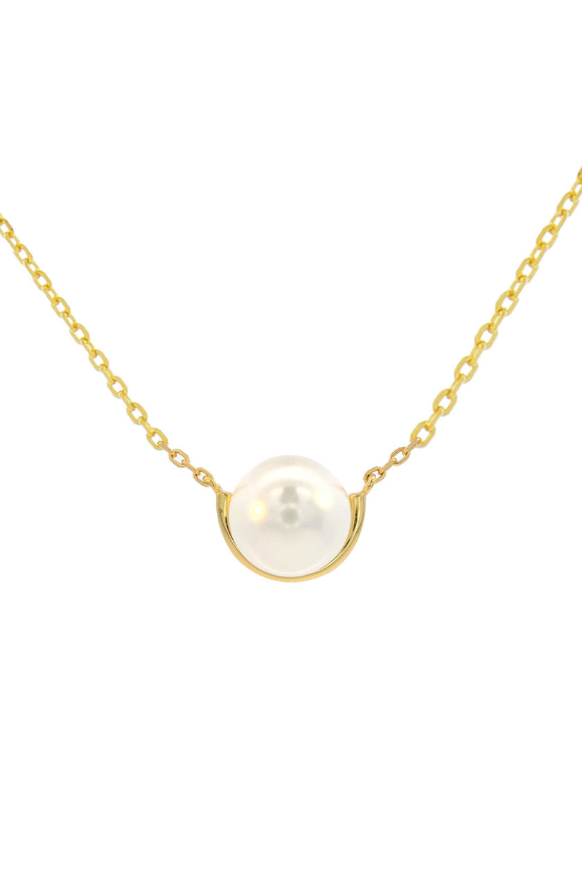 ADAGIO CRESCENT NINE-2-FIVE PEARL NECKLACE GOLD