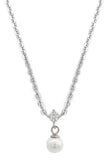 ADAGIO TOUCH OF SPARKLE PEARL NECKLACE SILVER