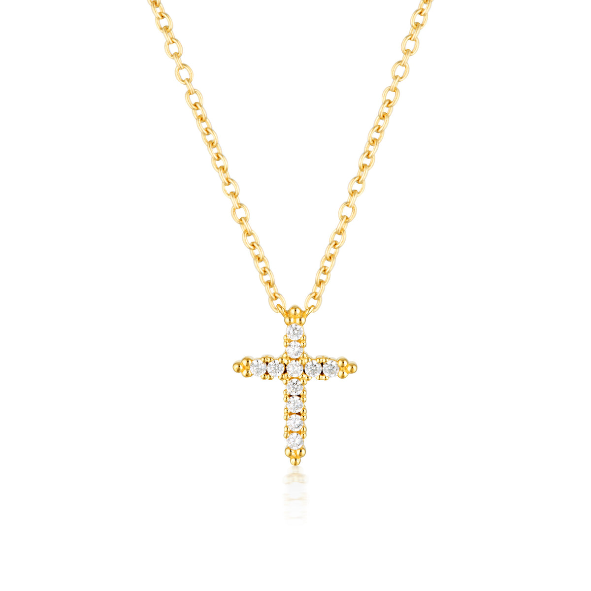 ROCK STAR CROSS GOLD PENDANT