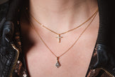 ROCK STAR CROSS GOLD PENDANT