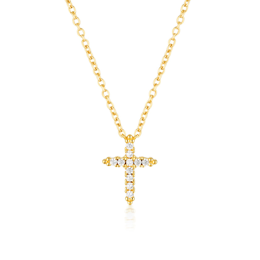 ROCK STAR CROSS GOLD PENDANT