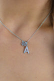 LUXURY LETTERS A INITIAL PENDANT SILVER