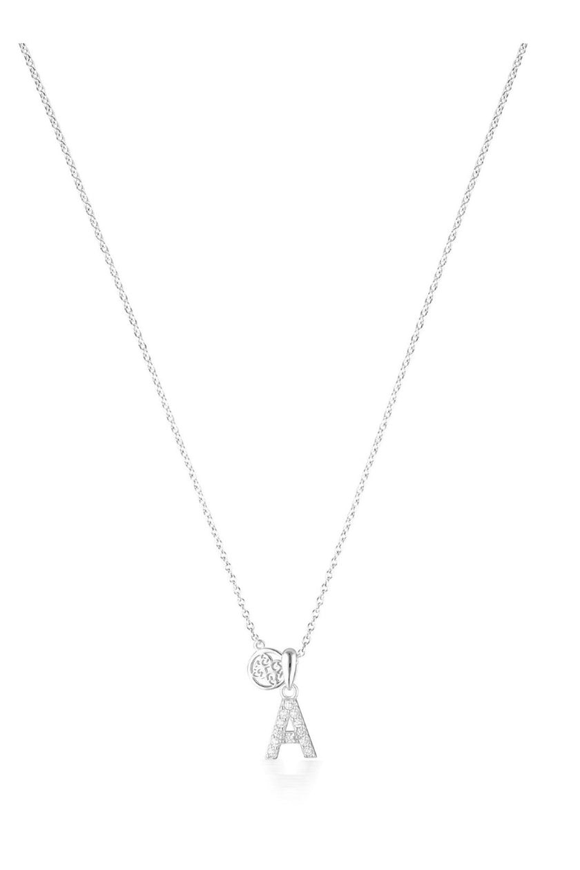LUXURY LETTERS A INITIAL PENDANT SILVER