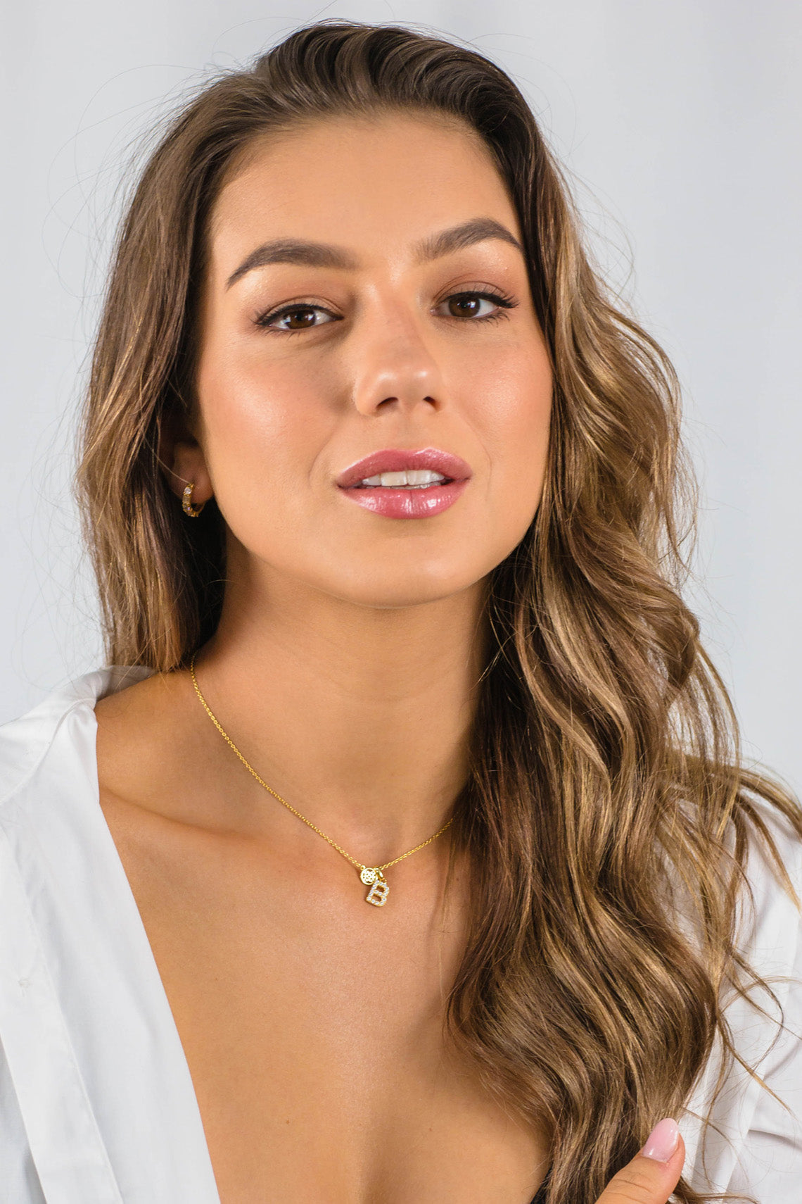 LUXURY LETTERS B INITIAL PENDANT GOLD