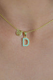 LUXURY LETTERS D INITIAL PENDANT GOLD