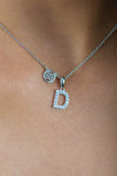 LUXURY LETTERS D INITIAL PENDANT SILVER