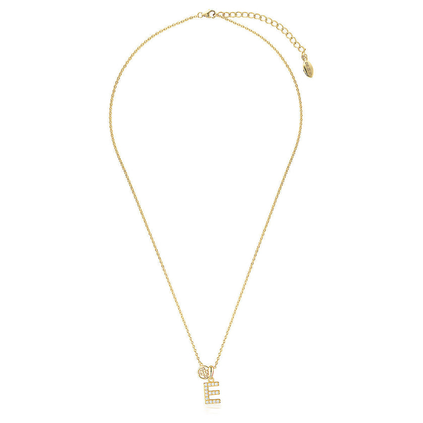LUXURY LETTERS E INITIAL PENDANT GOLD