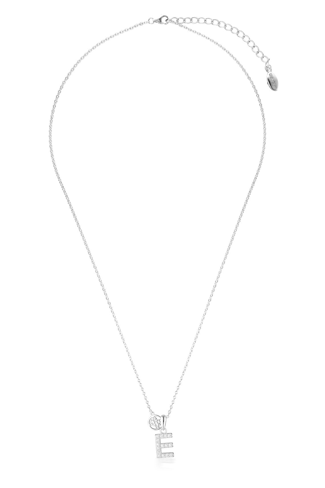 LUXURY LETTERS E INITIAL PENDANT SILVER