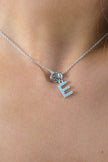 LUXURY LETTERS E INITIAL PENDANT SILVER