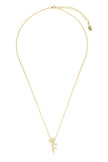 LUXURY LETTERS F INITIAL PENDANT GOLD