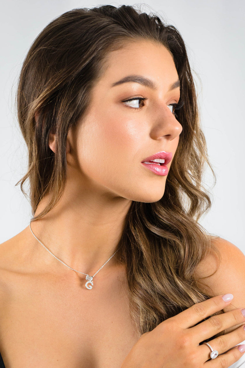 LUXURY LETTERS G INITIAL PENDANT SILVER