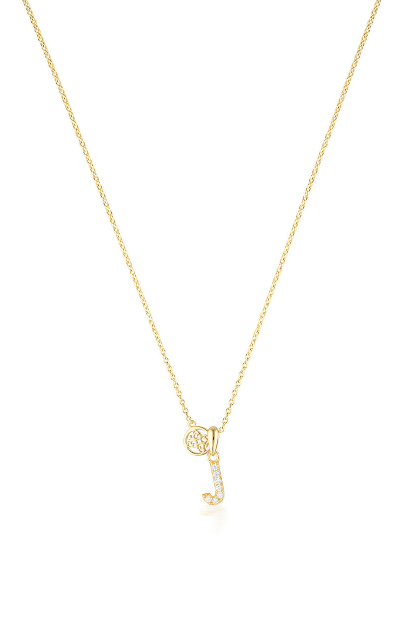 LUXURY LETTERS J INITIAL PENDANT GOLD