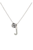LUXURY LETTERS J INITIAL PENDANT SILVER