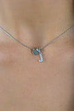 LUXURY LETTERS J INITIAL PENDANT SILVER