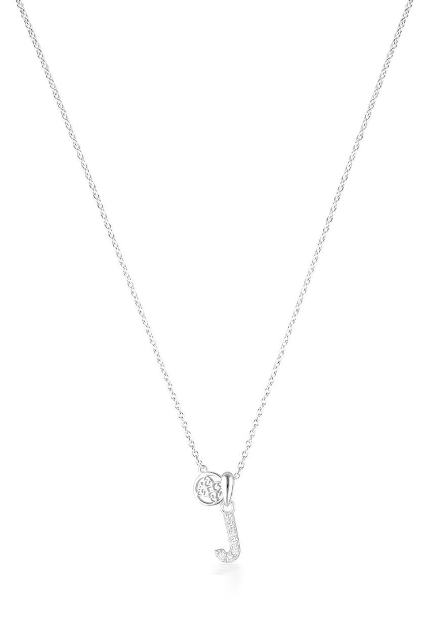 LUXURY LETTERS J INITIAL PENDANT SILVER