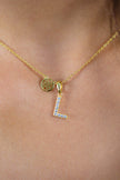 LUXURY LETTERS L INITIAL PENDANT GOLD