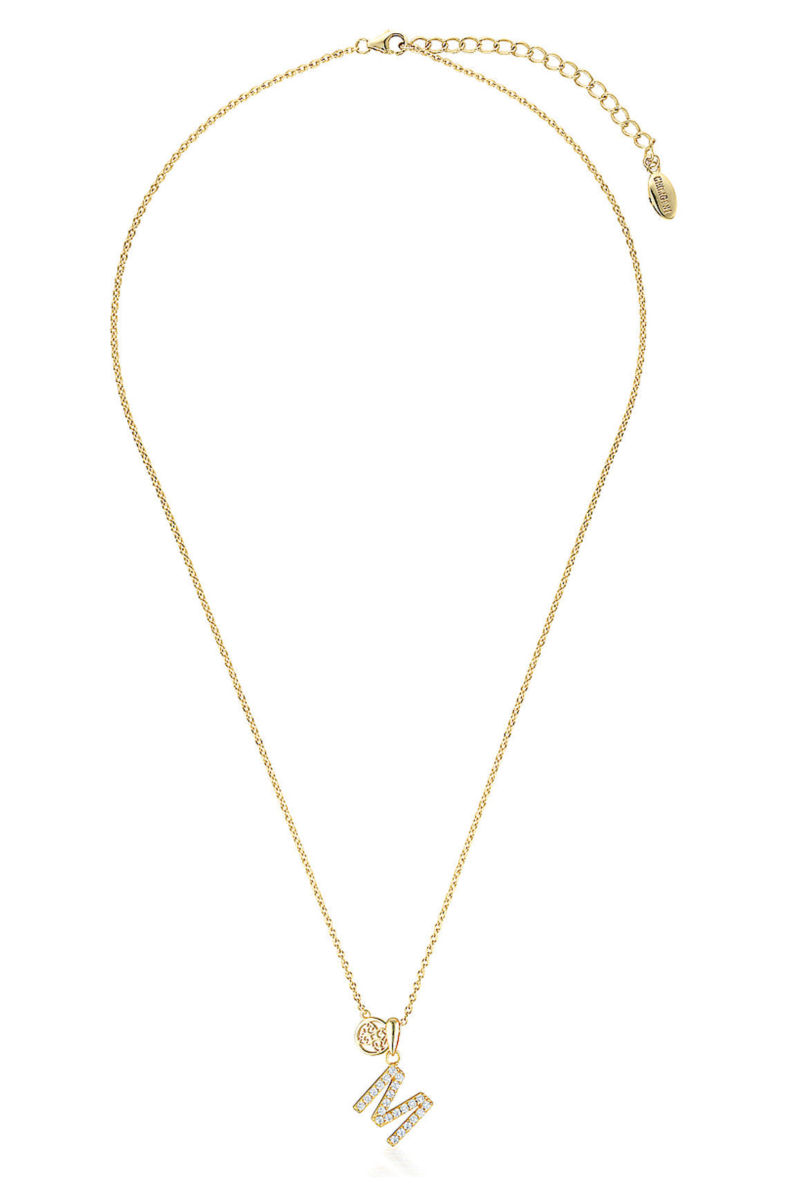 LUXURY LETTERS M INITIAL PENDANT GOLD