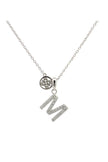 LUXURY LETTERS M INITIAL PENDANT SILVER