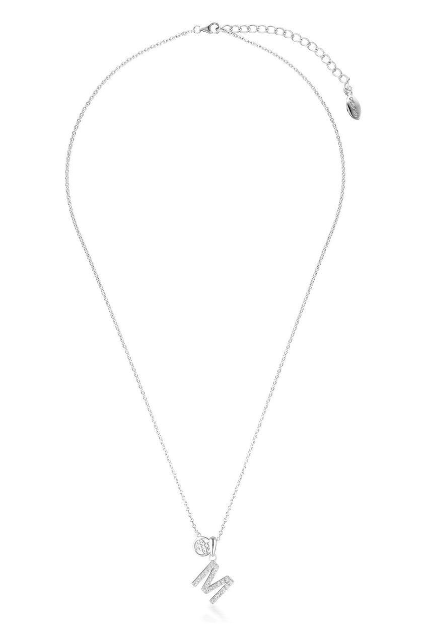 LUXURY LETTERS M INITIAL PENDANT SILVER