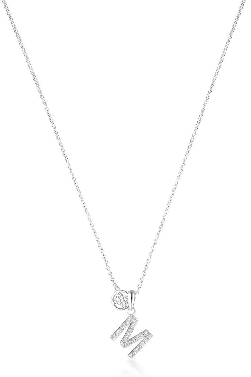 LUXURY LETTERS M INITIAL PENDANT SILVER