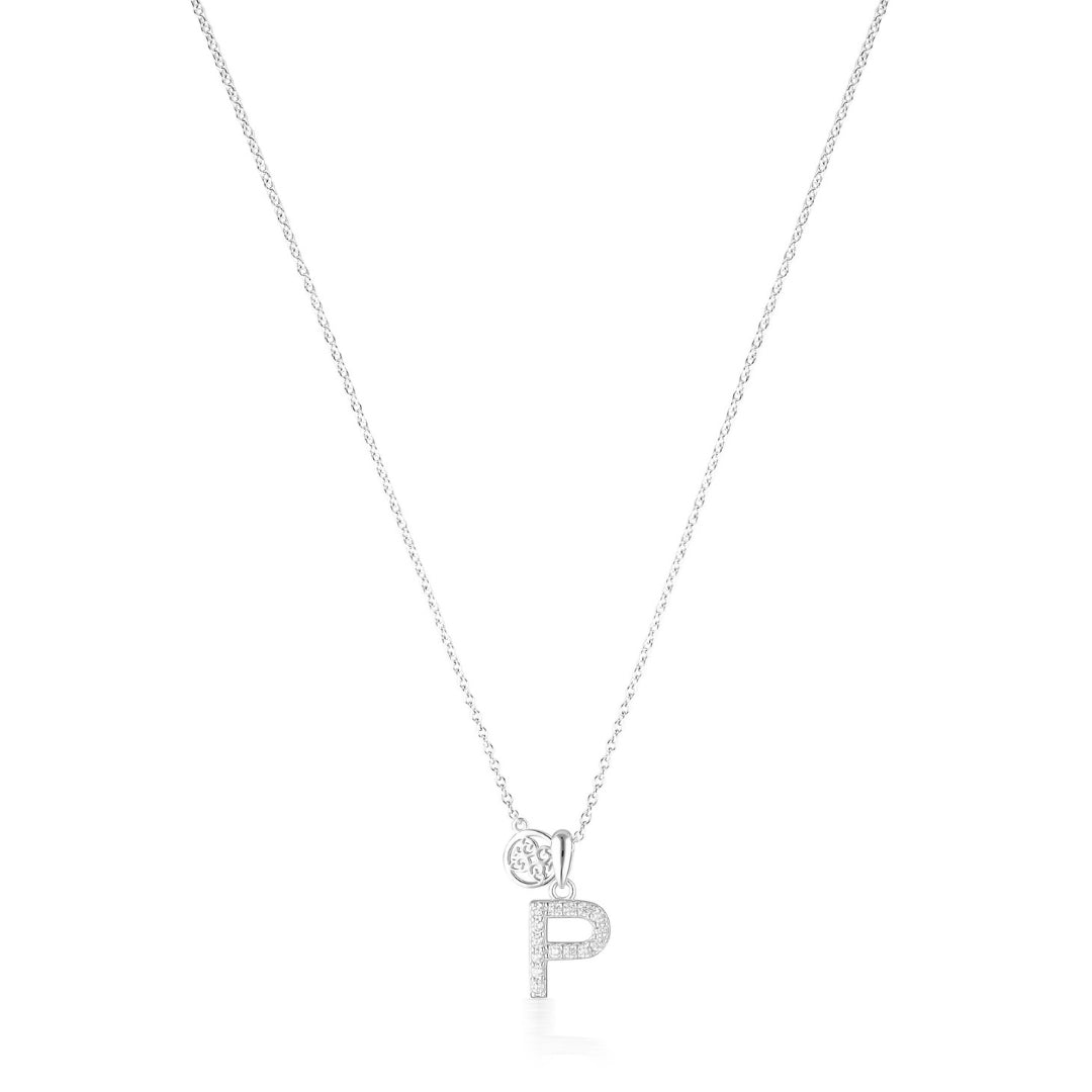 LUXURY LETTERS P INITIAL PENDANT SILVER