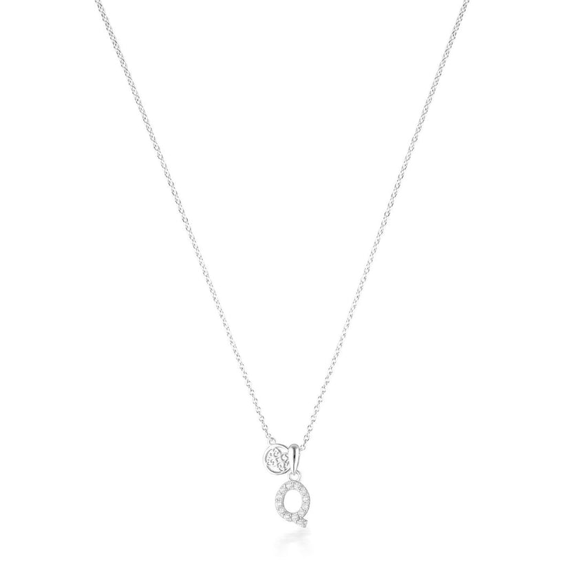 LUXURY LETTERS Q INITIAL PENDANT SILVER
