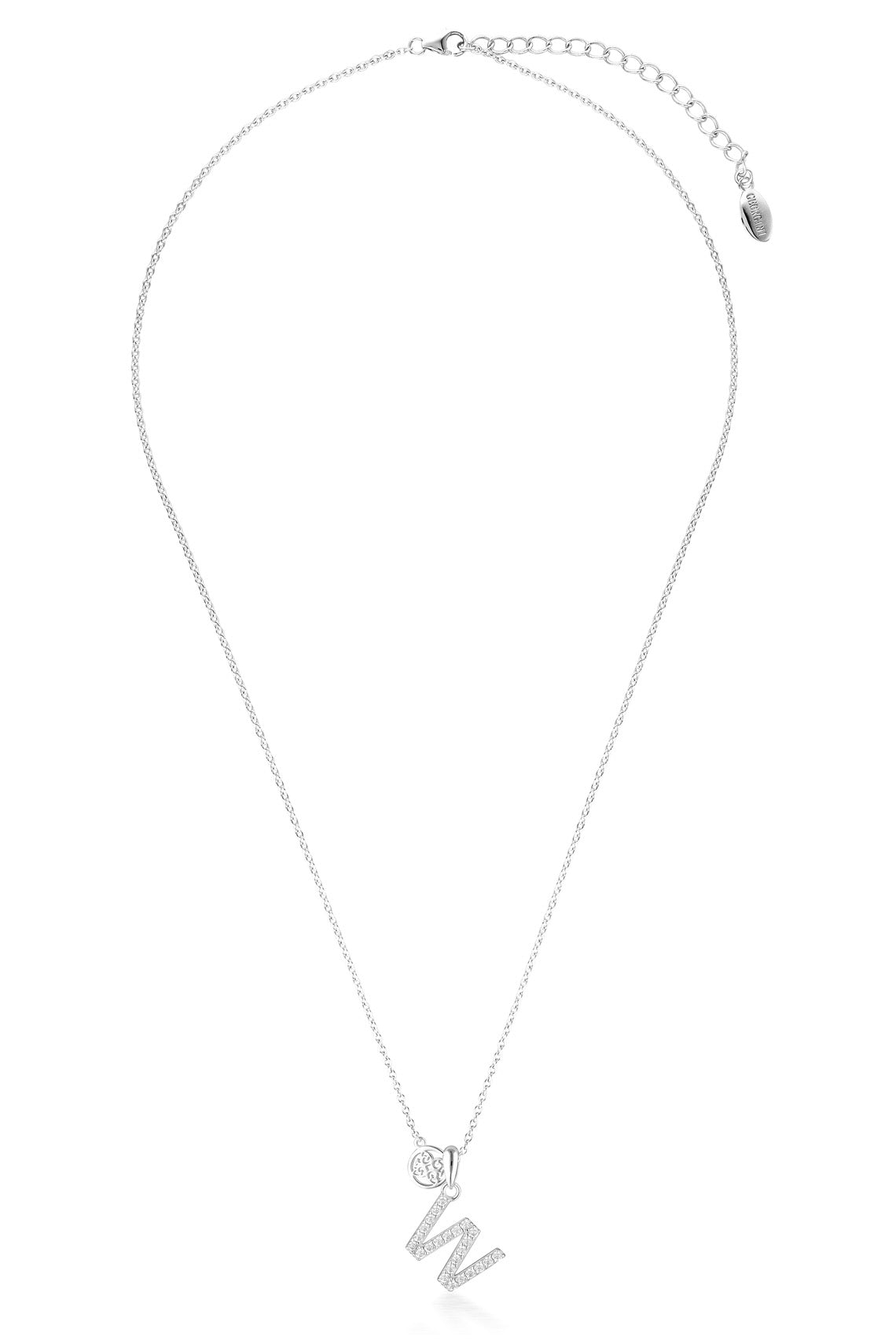 LUXURY LETTERS W INITIAL PENDANT SILVER