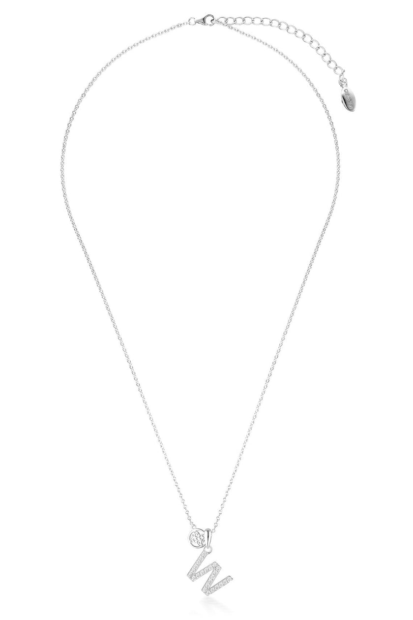 LUXURY LETTERS W INITIAL PENDANT SILVER