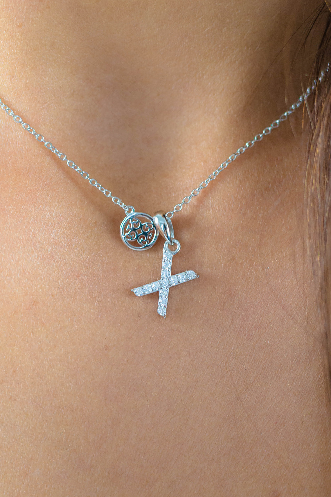 LUXURY LETTERS X INITIAL PENDANT SILVER