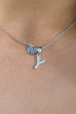 LUXURY LETTERS Y INITIAL PENDANT SILVER