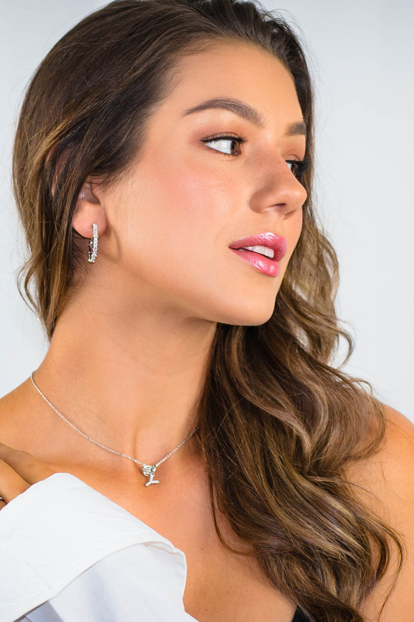 LUXURY LETTERS Y INITIAL PENDANT SILVER