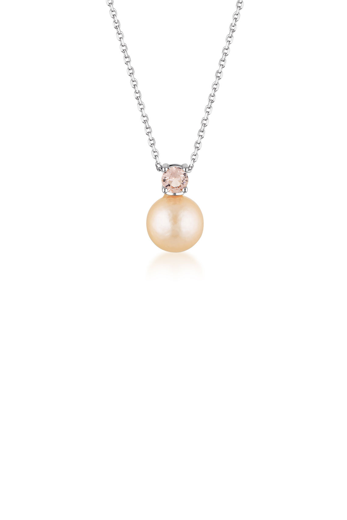 NOOSA PINK FRESHWATER PENDANT SILVER