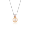 NOOSA PINK FRESHWATER PENDANT SILVER