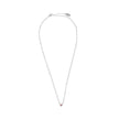 SWEETHEART HEART CHAIN NECKLACE PINK SILVER